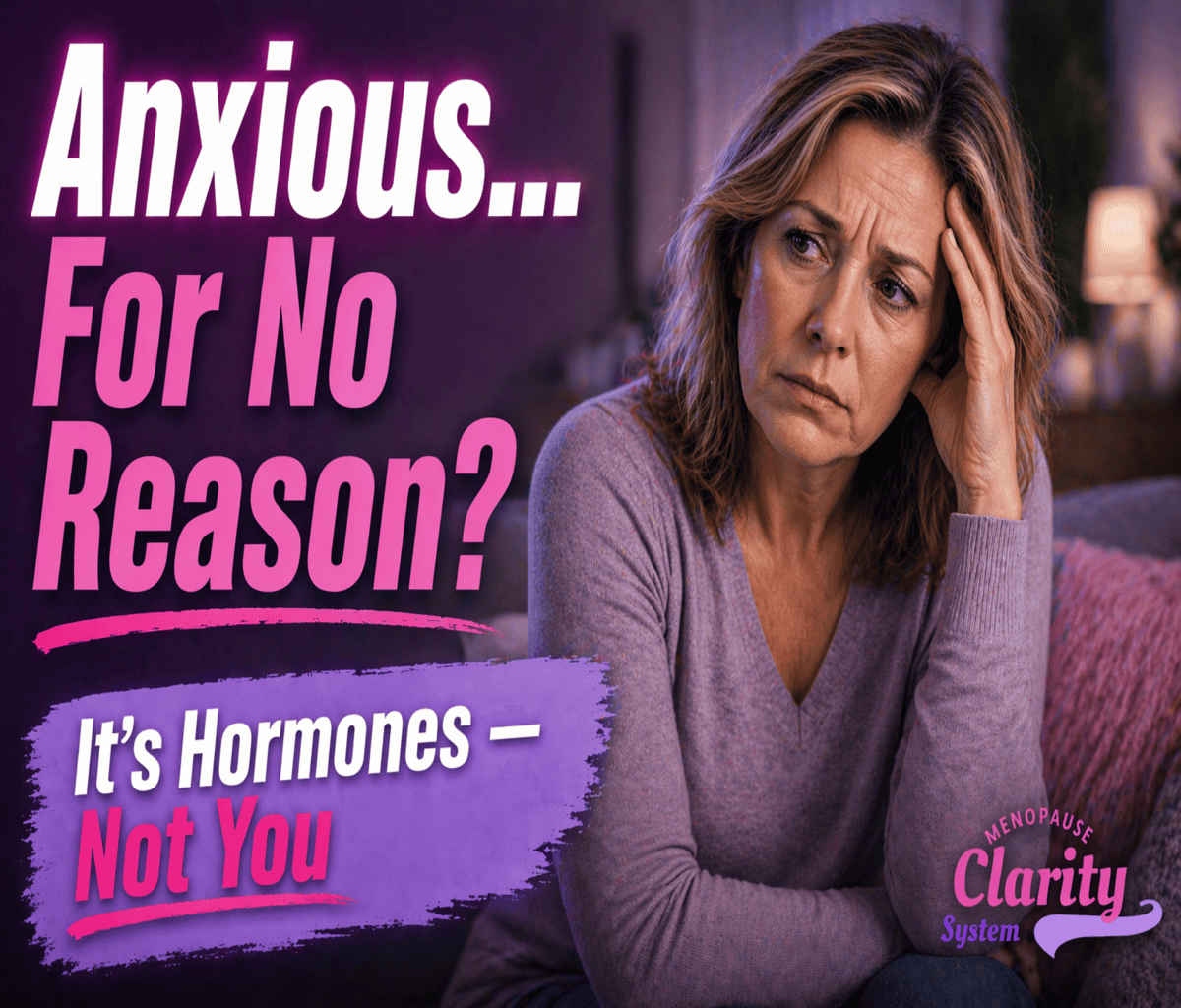 Woman experiencing menopause anxiety feeling overwhelmed and stressed