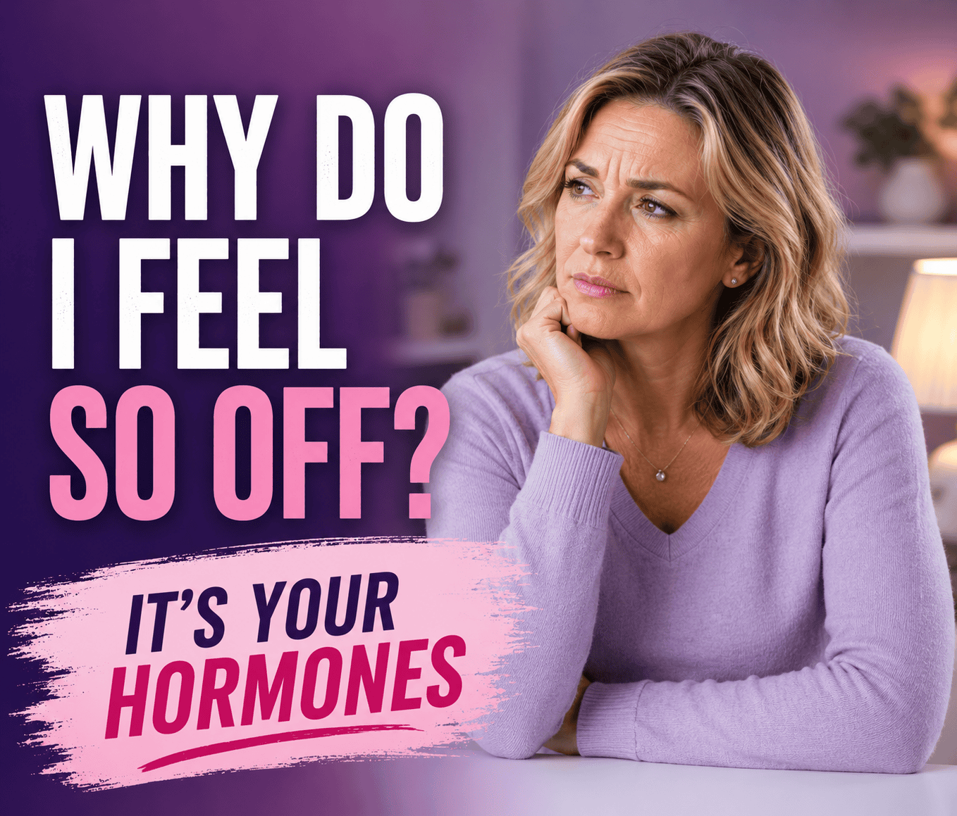 Woman experiencing menopause hormonal imbalance feeling confused and off