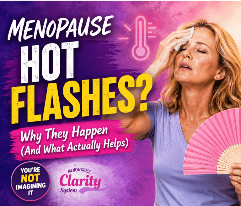 Woman experiencing menopause hot flashes feeling overheated and uncomfortable
